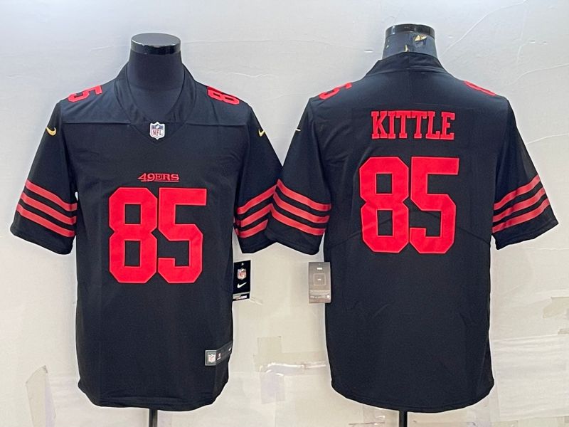 Men San Francisco 49ers 85 Kittle Black New 2022 Nike Limited Vapor Untouchable NFL Jersey